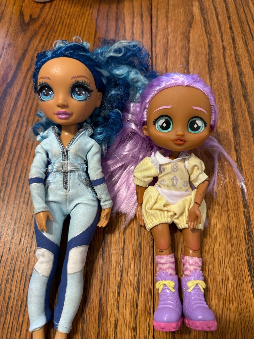 Cry babies Blue-Haired Fashion Doll & Lavender-Haired Play Doll Set - Kids Toys